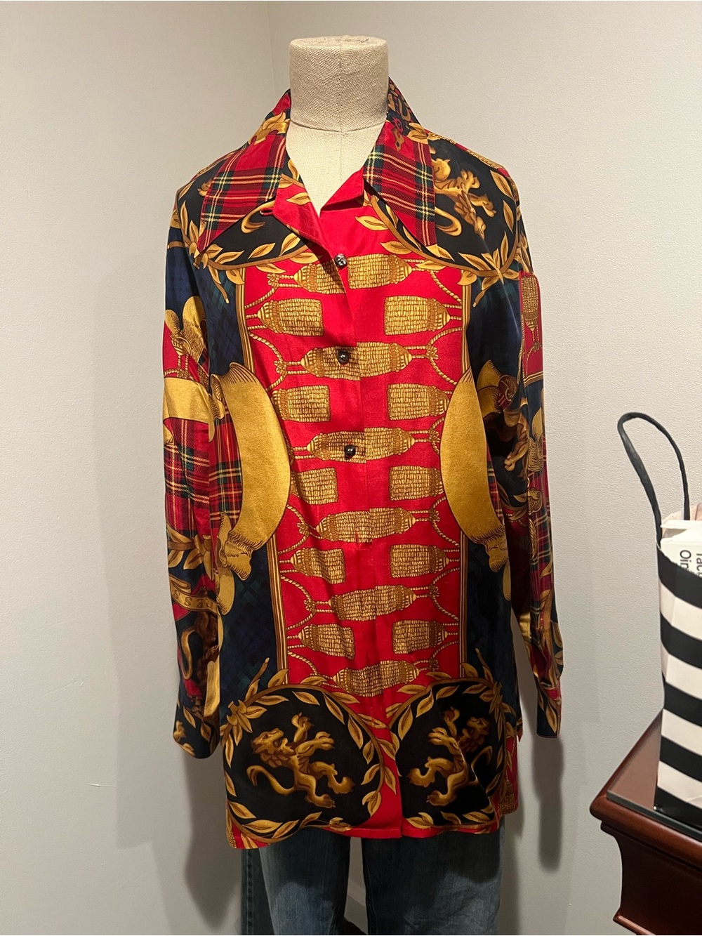 EXPRESS Vintage Silk Shirt, size M